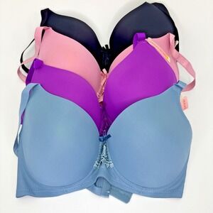 Viola's Secret Women's Solid Soft Pad Supportive Full Cup Bra 40DDD Lot 4